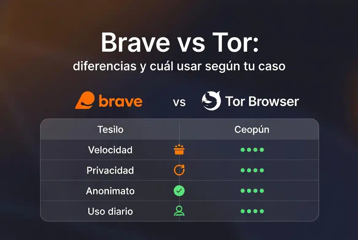 Brave vs Tor: diferencias y cuál usar según tu caso