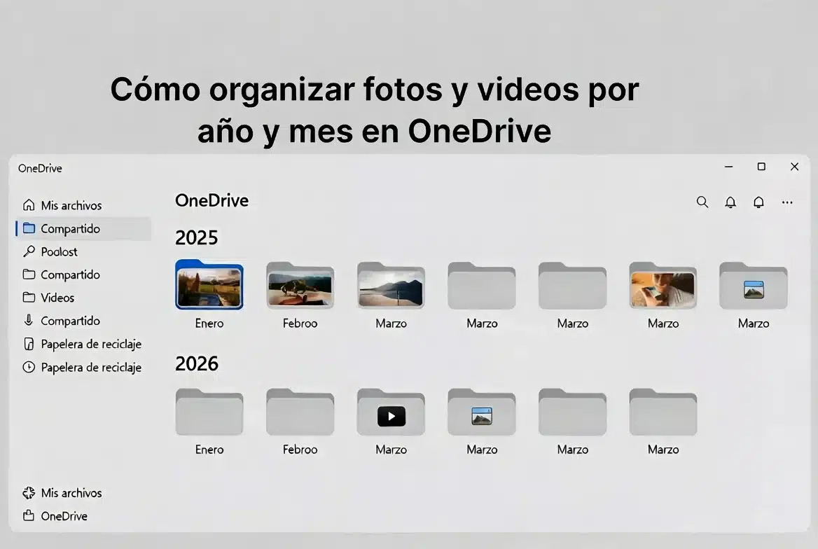 Cómo organizar fotos y videos por año y mes en OneDrive
