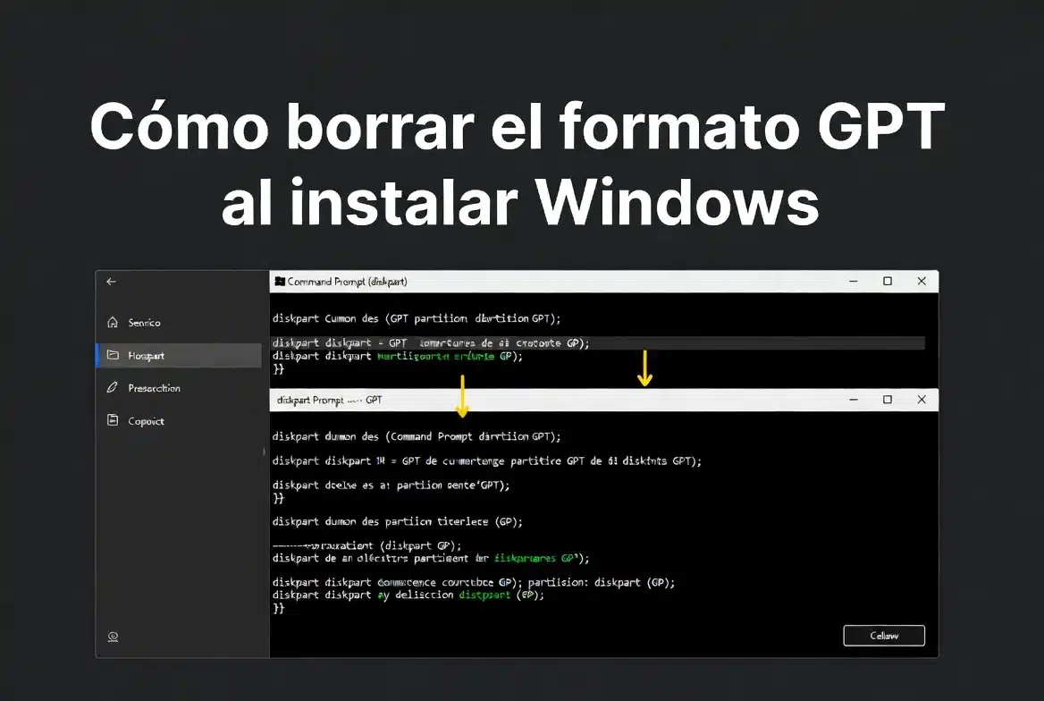 Cómo borrar el formato GPT al instalar Windows