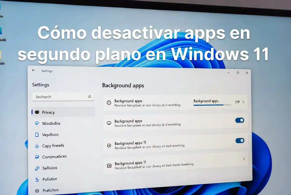 Cómo desactivar apps en segundo plano en Windows 11