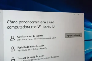Cómo poner contraseña a una computadora con Windows 10