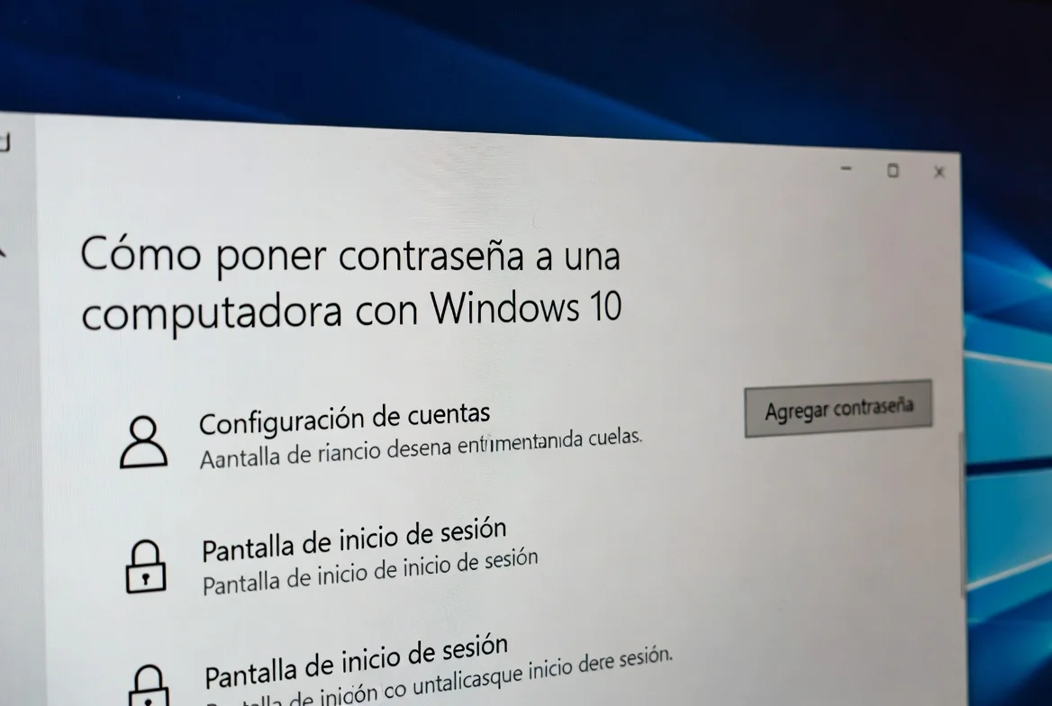 Cómo poner contraseña a una computadora con Windows 10