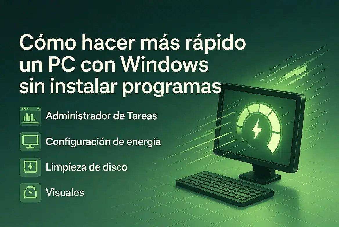 Cómo hacer más rápido un PC con Windows sin instalar programas