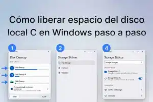 Cómo liberar espacio del disco local C en Windows paso a paso
