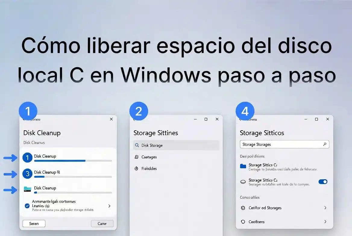 Cómo liberar espacio del disco local C en Windows paso a paso