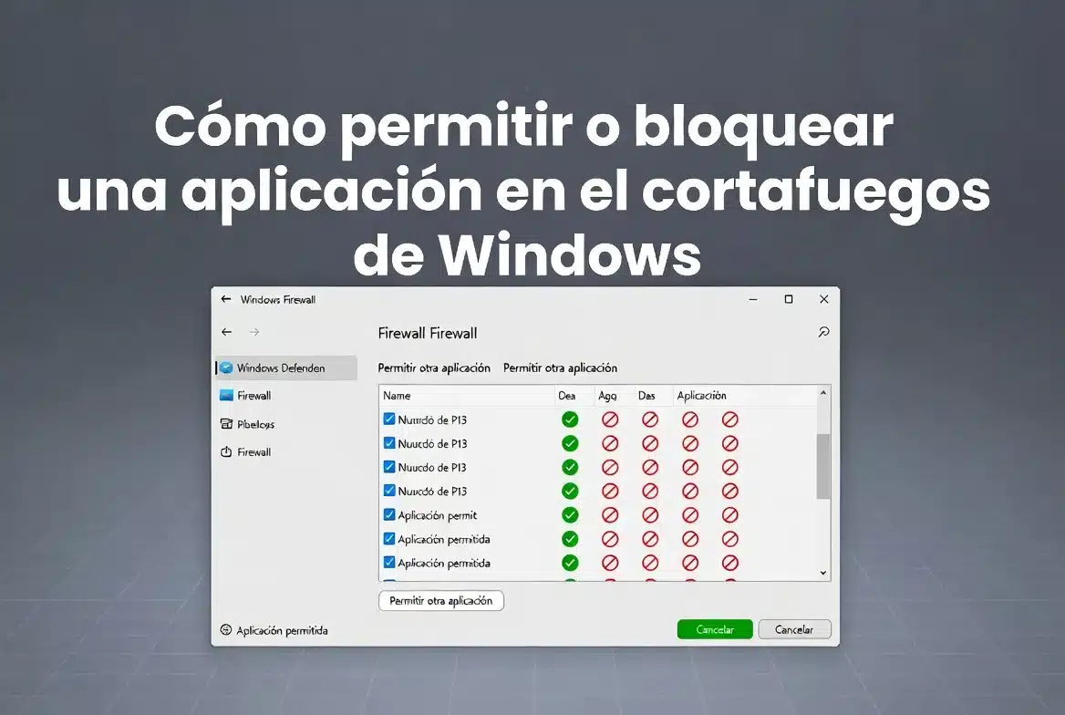 Cómo permitir o bloquear una aplicación en el cortafuegos de Windows