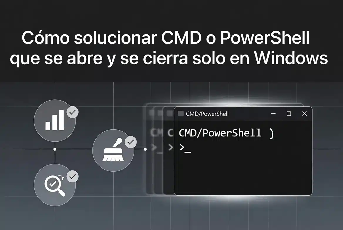 Cómo solucionar CMD o PowerShell que se abre y se cierra solo en Windows